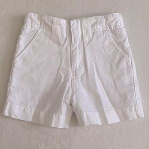 T.F. Laurence by Florence Eiseman | Linen Cotton Blend Lined Shorts White (18M)